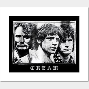 Cream /// Vintage Look Original Faded Design Posters and Art